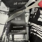 Ali Miles Tunic‎ Top L Artsy Oversized Lagenlook Cowl Neck Black White Blouse Size L Photo 9