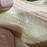 Hollister Light Pink Hoodie with Coffee and Croissant Design Photo 3
