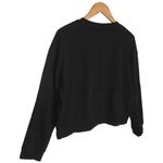 Juicy Couture French Terry Crew Neck Crop Sweatshirt Crown Womens Black L Photo 7