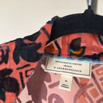 Moulinette Soeurs Anthropologie  gold‎ paisley wrap top mustard yellow sz M Photo 7