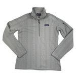 Patagonia Quarter-Zip Better Sweater Women L Gray Diamond Texture Outdoor Travel Photo 2