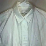 Sandro Eyelet Trim Tie Front Cotton White Blouse In Ecru Photo 3