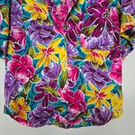 Christian Dior Vintage 70's Floral Rayon Button Up sz 8 Vacation Beach Resort Photo 3