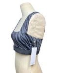 Allfenix Bandeau Sports Bra Tiger Animal Print Stretch Gray Black Size Medium Photo 4