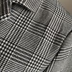Missguided Houndstooth Blazer Womens Sz 6 Black White Metallic Classic Photo 3