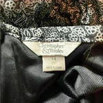 Christopher & Banks  Women's Skirt‎ Black White Floral Ruffle Polyester Size 14 Photo 4