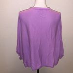 Woman Within  lavender batwing open cardigan sweater Photo 3