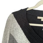 Joan Vass  Studio Womens Sz S Rabbit Hair Blend Grey Geometric Sweater Pullover Photo 3