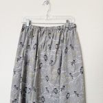 Handmade [] Gray Birds Branches Novelty Print Fit & Flare Retro Midi Skirt Sz 1X Photo 3
