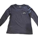 Vineyard Vines Women’s Small Christmas Santa Whale Navy Long Sleeve T-Shirt Photo 0