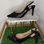 J.Renee Black Cierra Slingback Heels with Pointed Toe Size 7M Photo 1