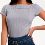 Free People We the Free Ahoy Ribbed Tee T-Shirt Lilac Size XS Photo 1