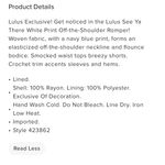 Lulus Off The Shoulder Romper XS Photo 6