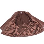 Denim And Co Brown Leather Jacket Full Zip Size Large Photo 9