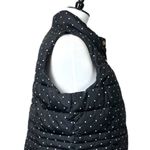 Charter Club  Vest Quilted Puffer Snap Closure Black Polka Dot Women’s Size PXL Photo 6