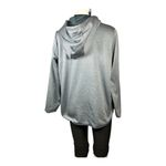 Under Armour  Sweatshirt Hooded Pullover Womens LG Loose Gray Jersey Fleece Photo 6