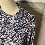 DKNY NWT Light as a Feather Womens Multicolor Cowl Neck Abstract Top Size XL Photo 1