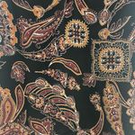 Elegant Paisley Mini Dress Medium Black Photo 2