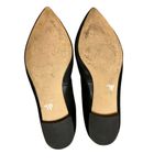 Talbots  Black Leather Pointed Toe Ballet Flats Bow 6 Classic preppy business Photo 5
