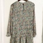Storia Womens Dress Pale Green Floral Gathered Dress Long SleeveSize Small Photo 1