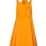 Lauren James Livingston Orange Halter Fit & Flare Midi Gauze Dress NWT Size Sm Photo 0