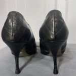 Dolce & Gabbana Booties 38 Italy Pointed Toe Stiletto Heel Black Leather Shoes Photo 4