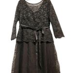 Miss Kim USA Black illusion long gown with lace and sequin upper NWOT SIZE LARGE Photo 7