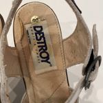 Destroy Women’s Wood Platform Heels White Leather Upper Sz 10 Spanish Y2K 90’s Photo 10