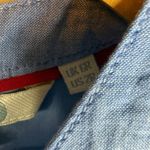 Boden USA Boden Chambray Blue Cotton V Neck Pocket Shift Dress Womens US 2R Resortwear Photo 2