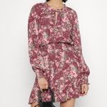 Aerie  Floral Long Sleeve Smocked Waist and Cuffs Dress W-958 Sz Small Photo 1