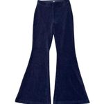 Aerie  Groove-On Velour High Waisted Blue Flare Pants Size Small Petite/Short Photo 2