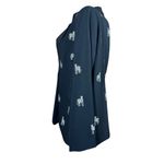 Quacker Factory Womens M Zebra All Over Embroidery Blazer Jacket Black Safari Size M Photo 2