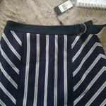 Max Mara BNWT MAXAZRIA STRIPED MIXED-MEDIA MINI SKIRT Photo 3
