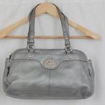 Coach F16529 Penelope Turnlock Silver Leather Satchel Photo 0