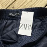 ZARA Women's Black 100% Linen Tie-Waist Shorts Size S. NEW Photo 3