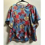 Aritzia Little Moon Yarrow Abstract Flutter Sleeve Blouse | Women’s Size M Photo 0