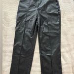 Princess Polly Encore Black Faux Leather Pants Relaxed Straight Leg W Size 8 Photo 1