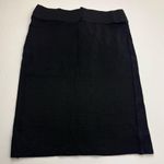 Helmut Lang Black Ribbed Pencil Skirt Lined Womens Size Medium Pull-On Stretch Photo 0