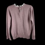 Vila Milano  Wool Blend Sweater Size XL‎ Lavender Pleated Ruffle Collar Cuffs Photo 1