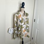 Entro NTM:  Button Down Long Sleeve Shirt in Animal & Leaves Print Sz Medium Photo 5