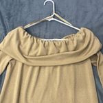 Loft NWT  Womens Ribbed Off The Shoulder Top Sweater Long Sleeves Sz L Photo 1