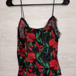 Blush Women's Black and Red Floral Print Silky Camisole Top size small Photo 6