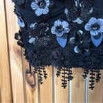 Floral Butterfly Applique Crop Tank Top Dark Romantic Whimsigoth Witchy Fairy Black Photo 1