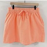 J.Crew Elastic Tie Waist Cotton Blend Paperbag Pink Coral Skirt pockets size 8 Photo 0