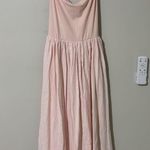 Free People  Onda Midi Dress Baby Pink Nectar Drop-Waist Tube Romantic Peasant Photo 5