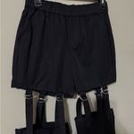 Hot Topic  small black joggers with detachable thigh garters half o-ring hardware Photo 2