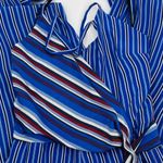 Rag and Bone Felix Striped Silk Tie Waist Jumpsuit Metal Grommet Contrast Size 0 Photo 14