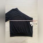 Open Edit NWT  BLACK ONE-SHOULDER LONGSLEEVE CROP TOP Photo 6