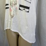 EXPRESS 🫶🏼 Wild Love Sequin Flowy Tunic Tank Top White Sheer Back Pastel XS Photo 4