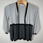Misook Exclusively  Open Front Cardigan Gray Black Womens XL Career Office Photo 0